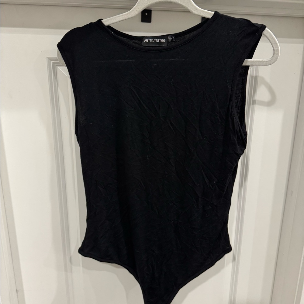 PrettyLittleThing Black Bodysuit